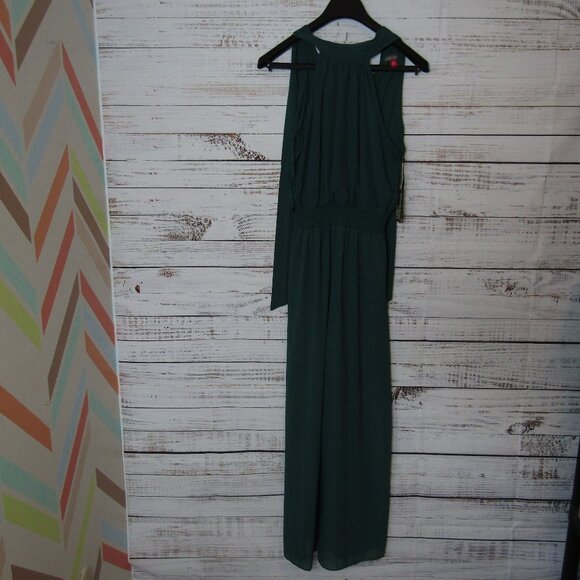 Vince Camuto Jumpsuit Womens Medium Green Sleeveless Wide Leg Blooming Brights - Picture 4 of 6